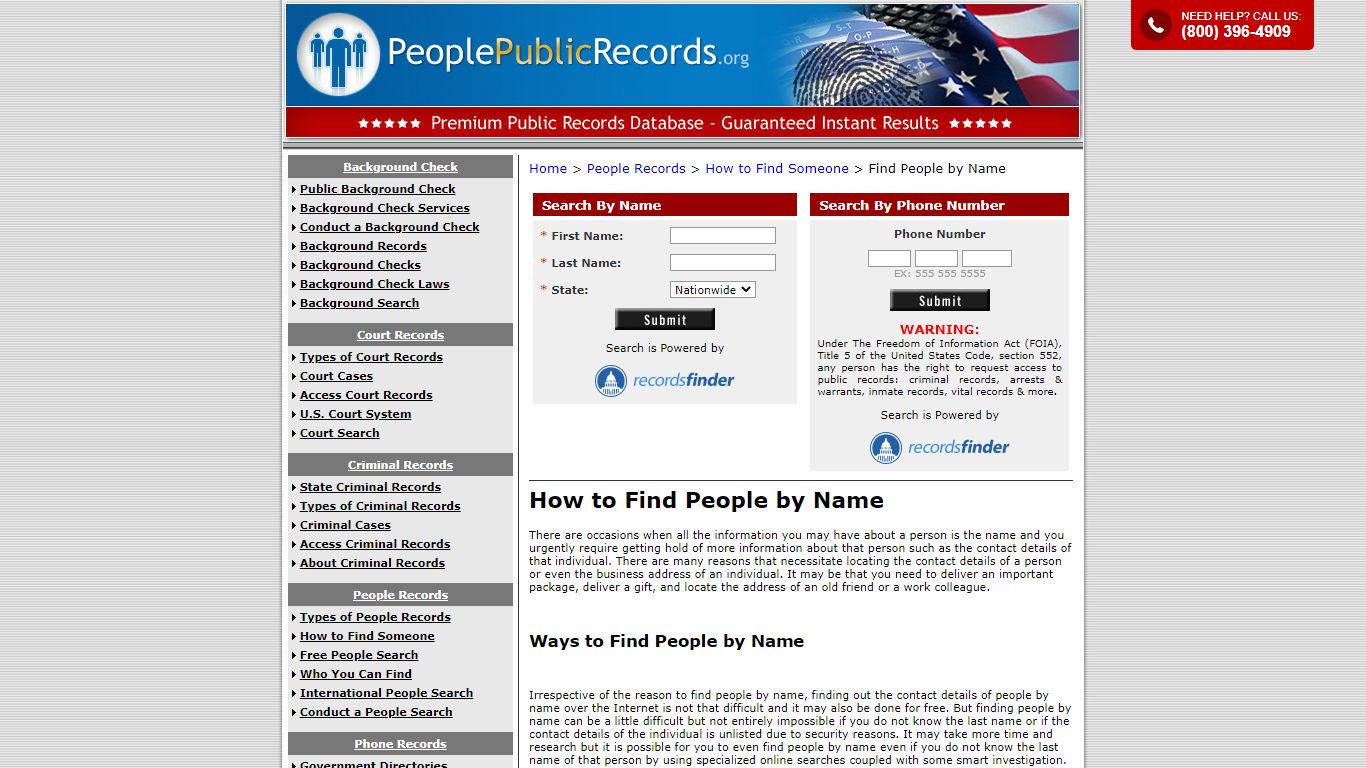 How to Find People by Name - PeoplePublicRecords.org